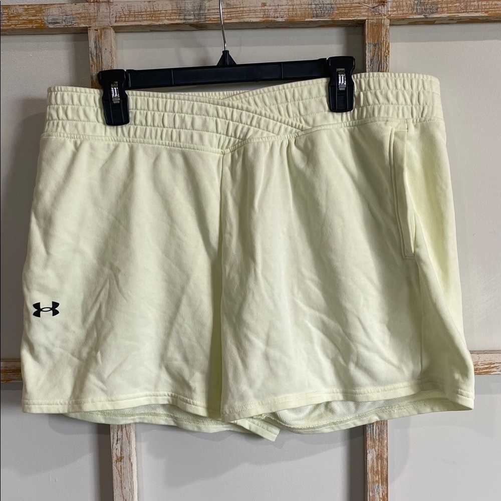 Under Armour Women's Light Yellow Athletic Shorts